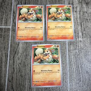 3x Pokemon Scarlet & Violet 030/198 Growlithe